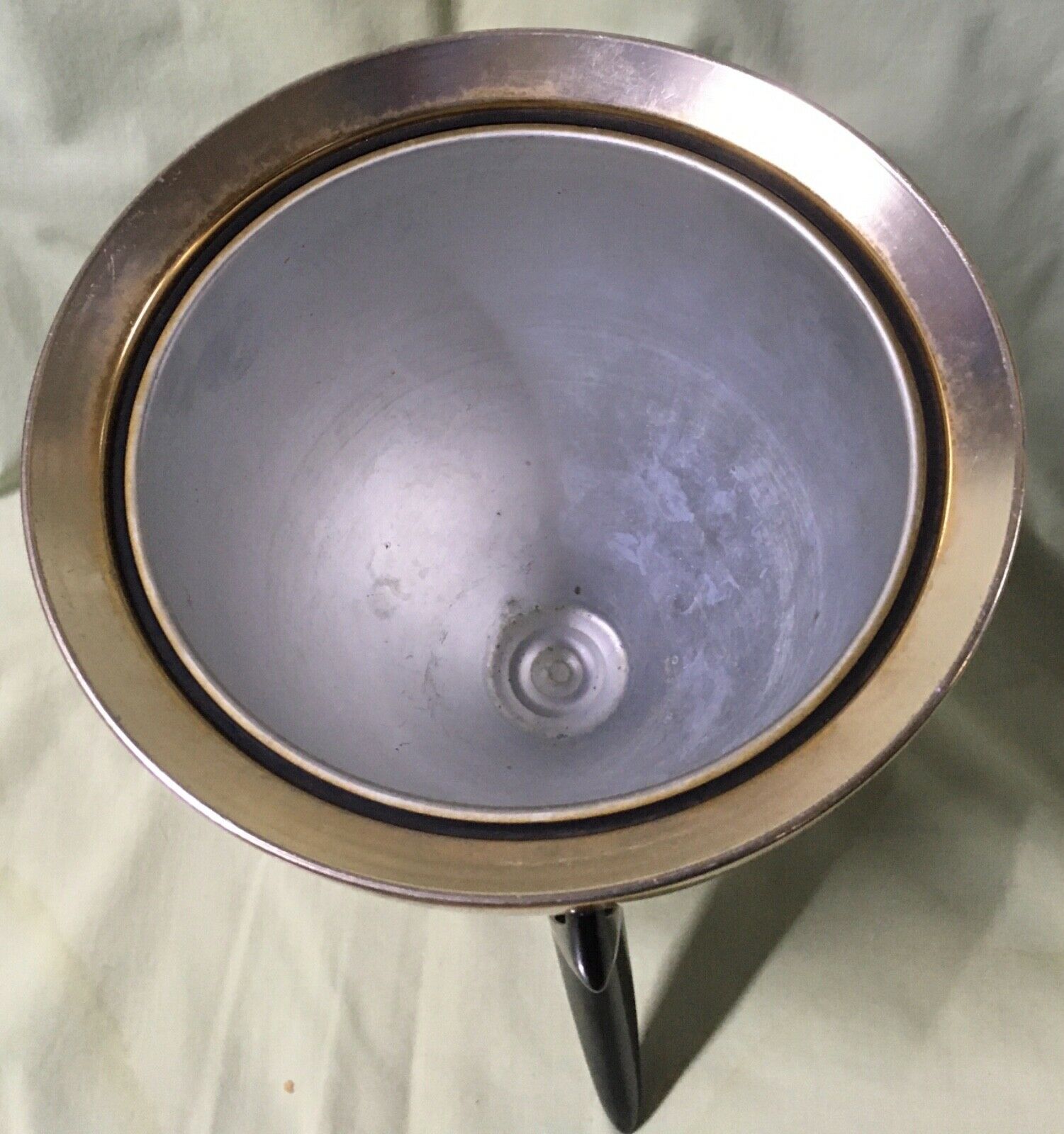 Mid Century Modern Mirro Medallion Bullet Ice Bucket w/ Tripod Stand ...